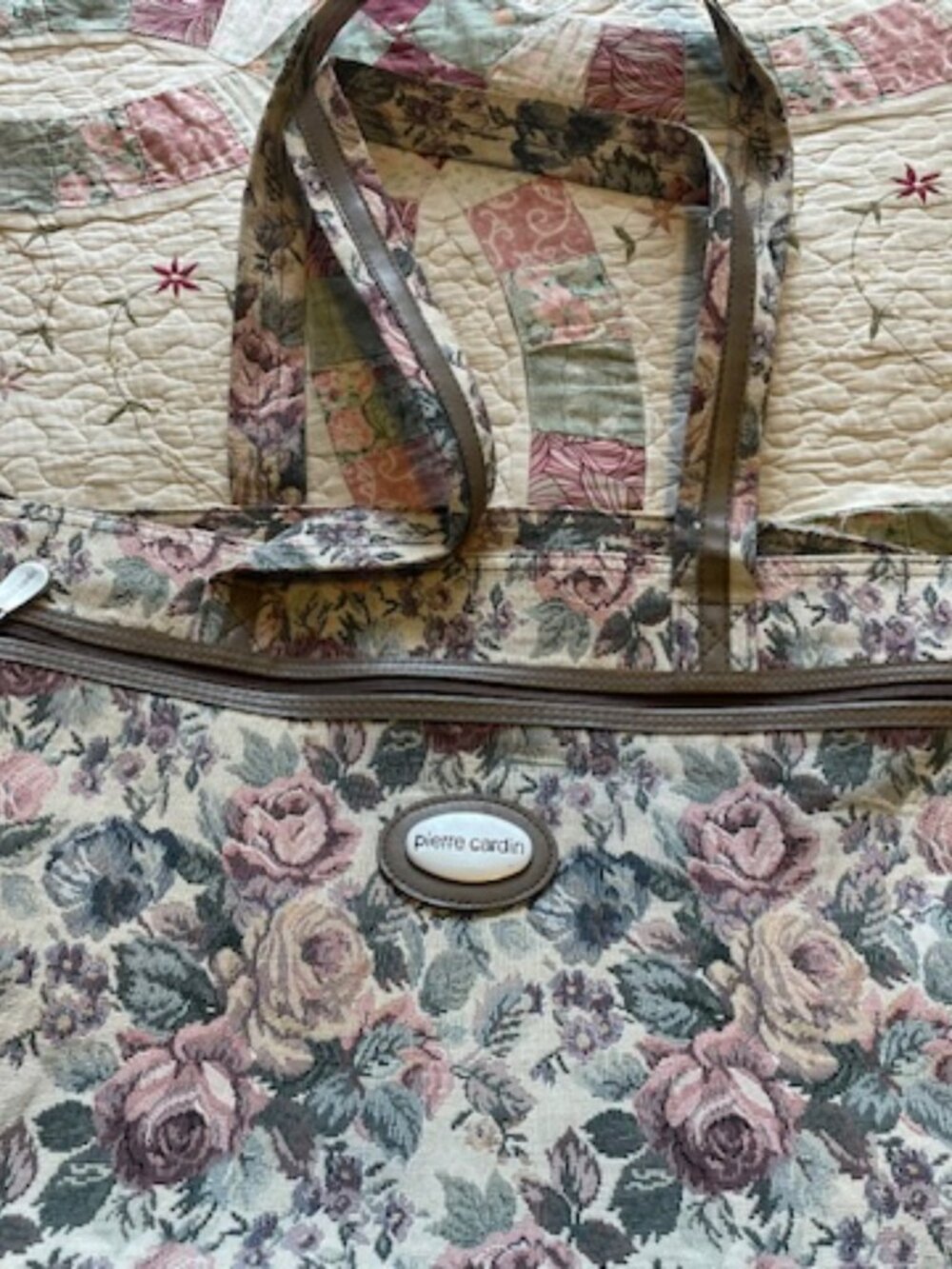 New Pierre Cardin Vintage Floral Tapestry overnight Bag